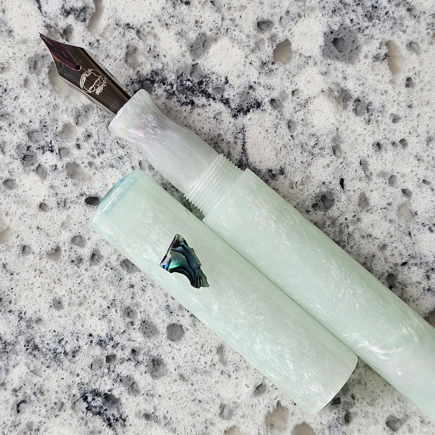 Pasquale MOP Floral Finial Fountain Pen