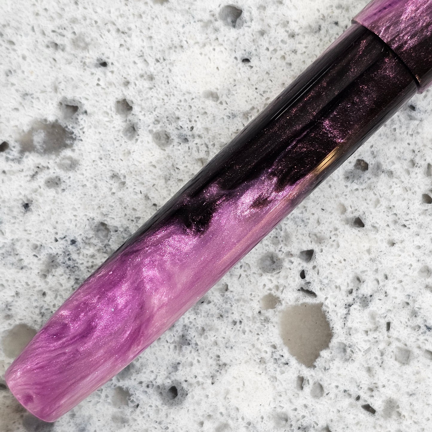 Pasquale Purply Floral Finial Fountain Pen