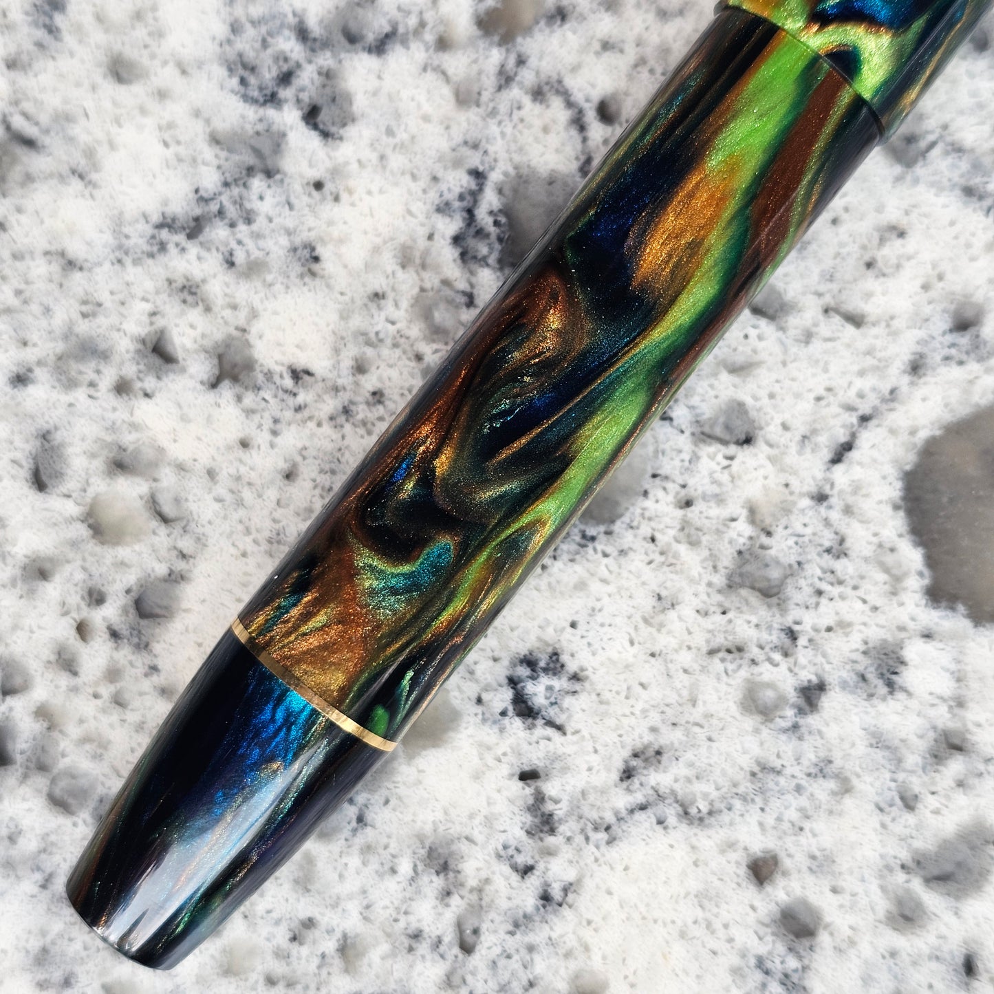 Ocean Cenote Floral Roll Stop Fountain Pen