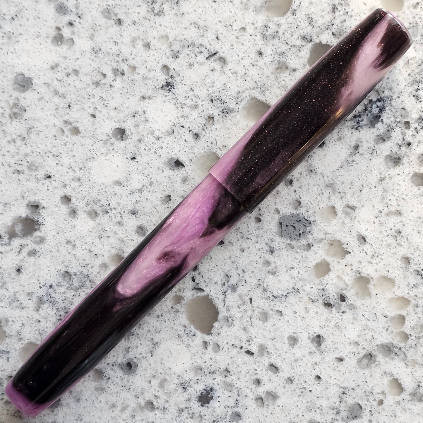 Pasquale Purply Floral Finial Fountain Pen