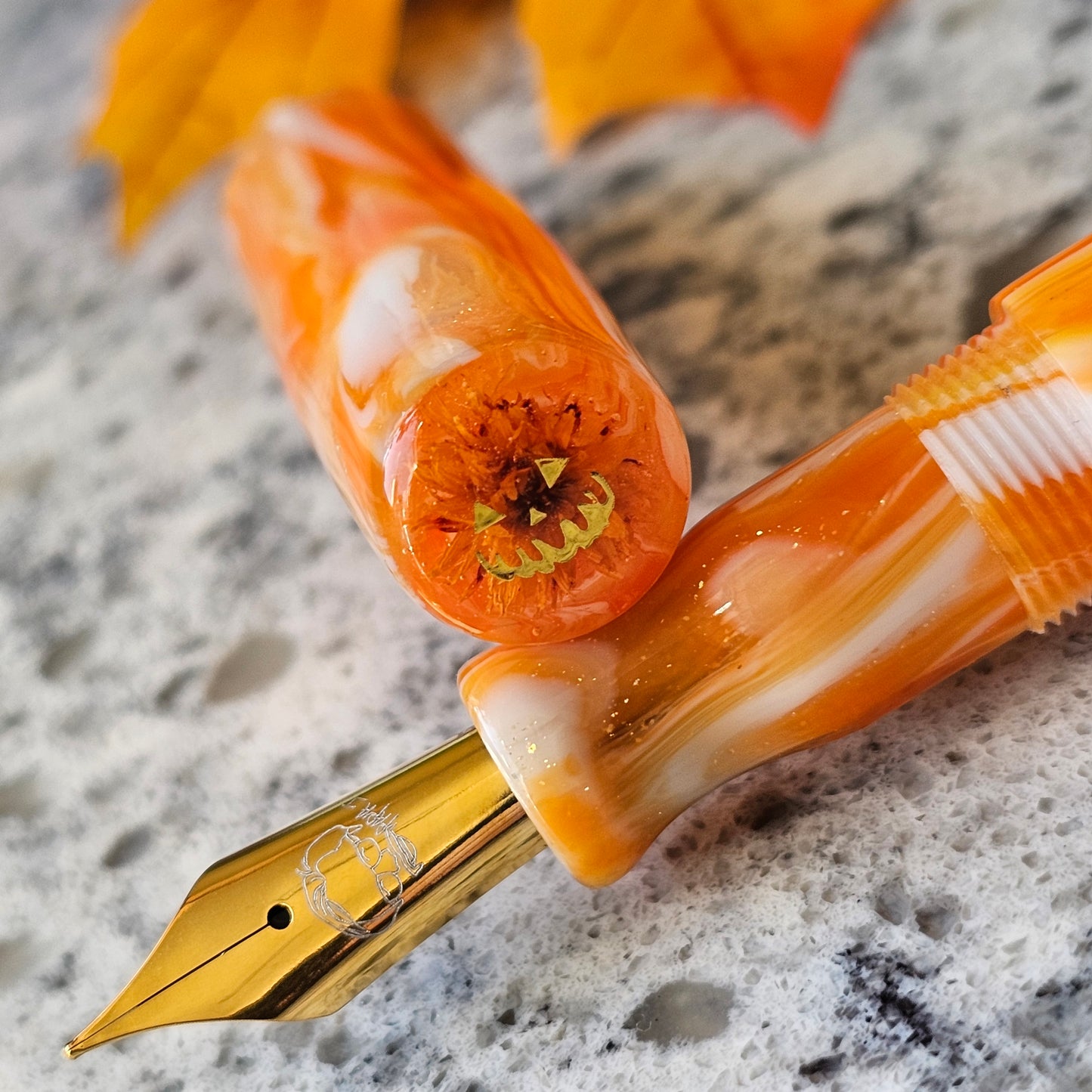 Gilded Jack o Lantern Fountain Pen