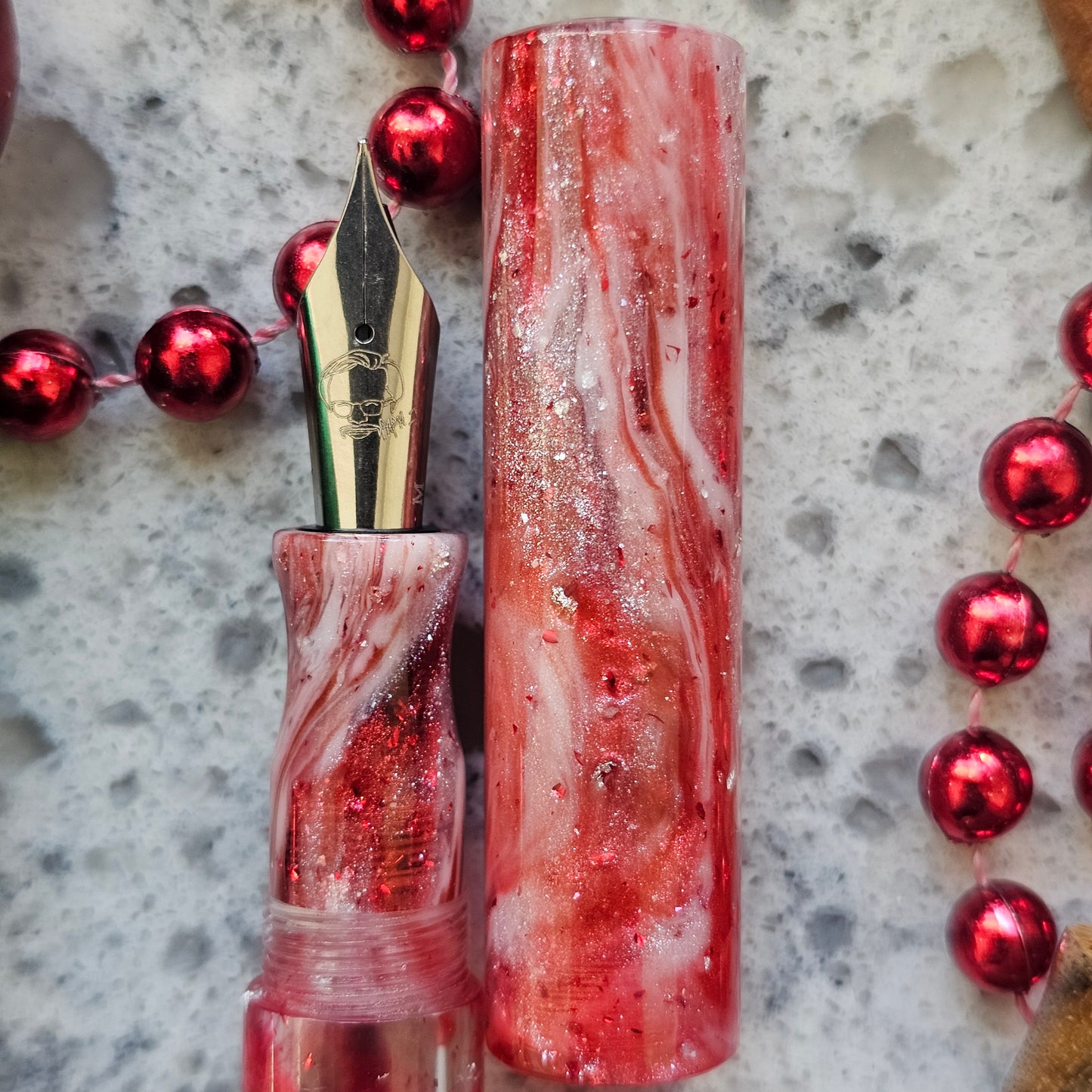 Peppermint Blossom 3 Floral Fountain Pen