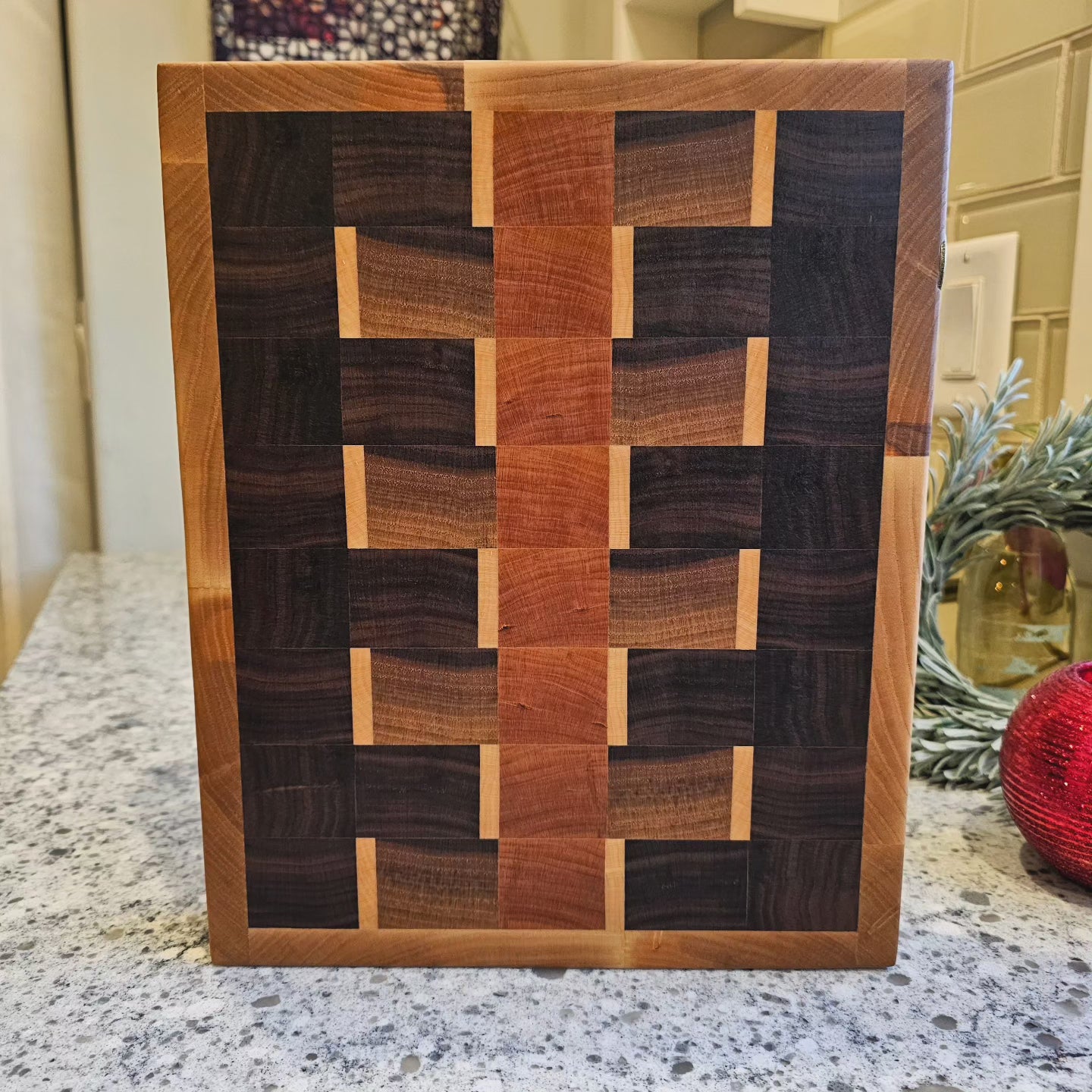 Endgrain Bar Board with Bottle Opener