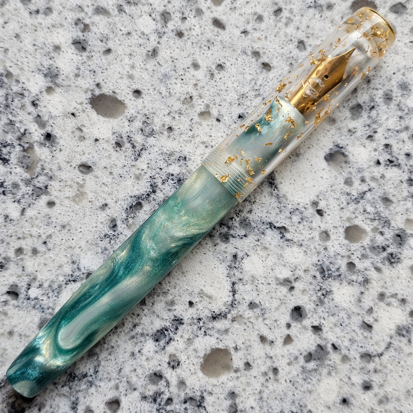 Amazonite Mermaid Floral Finial Fountain