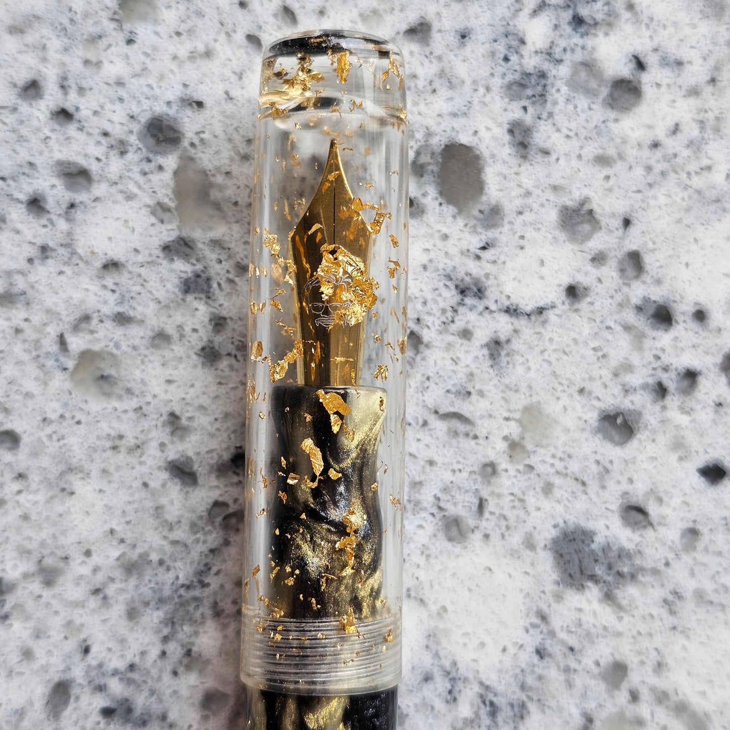 Obsidian Mermaid Floral Finial Fountain