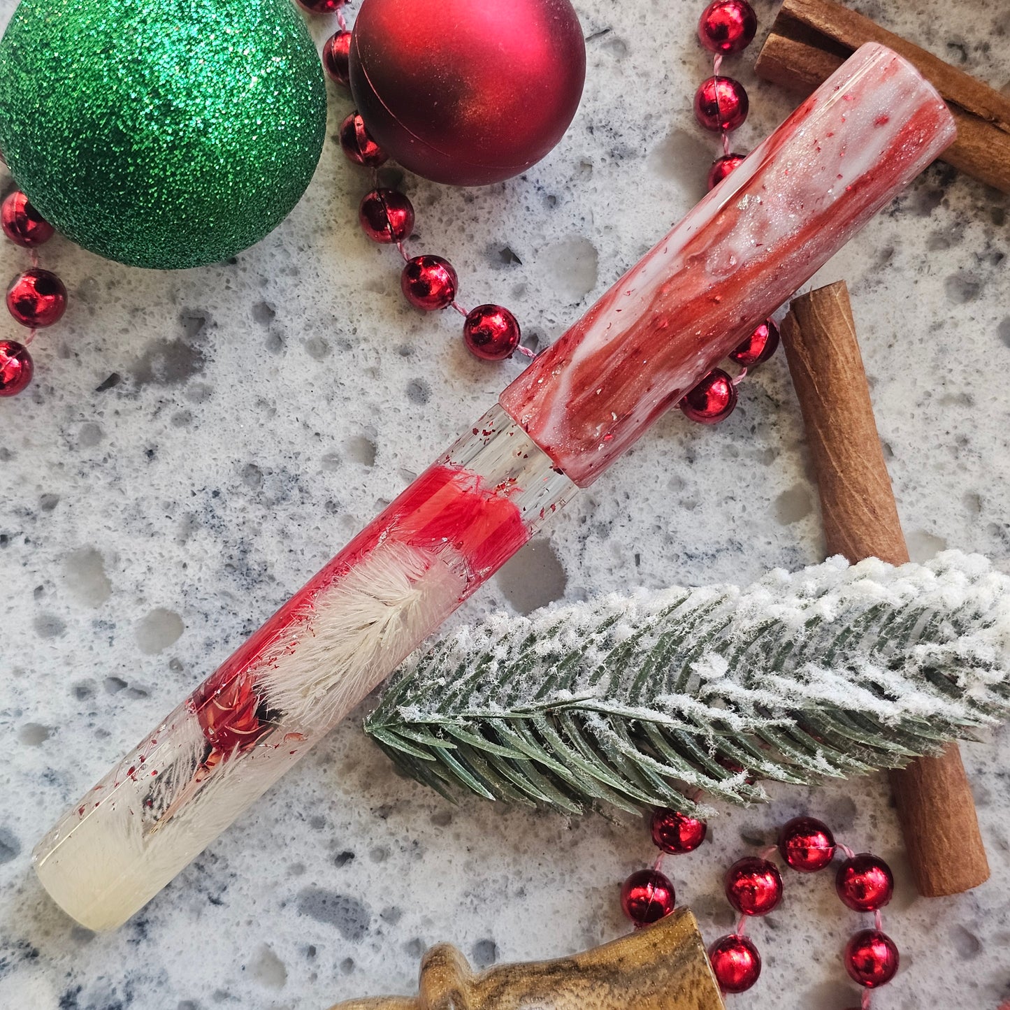 Peppermint Blossom 2 Floral Fountain Pen