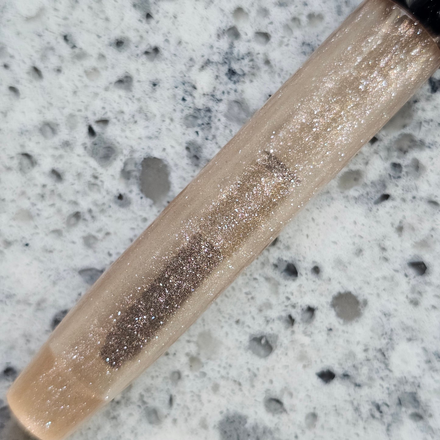 Pink Shimmery Floral Finial Fountain Pen