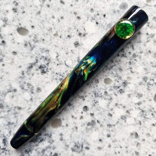 Ocean Cenote Floral Roll Stop Fountain Pen