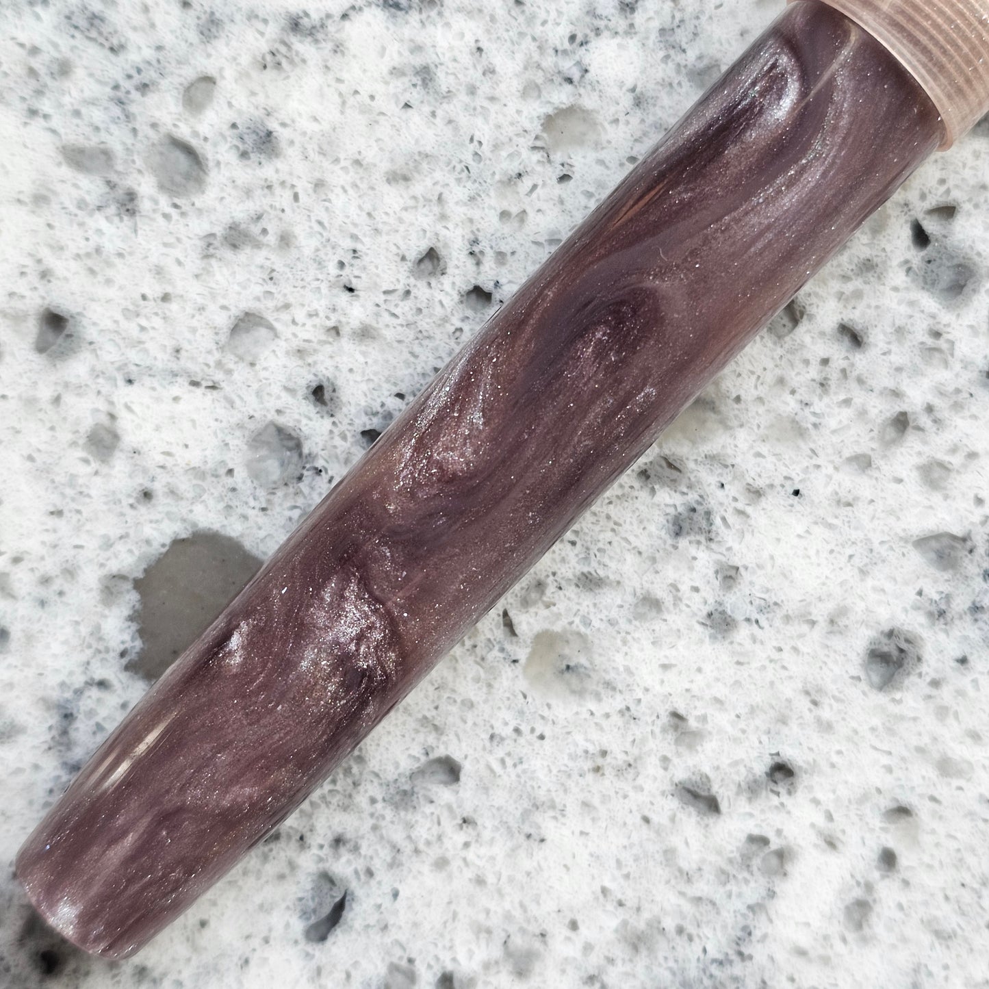 Twilight Plum Floral Finial Fountain Pen