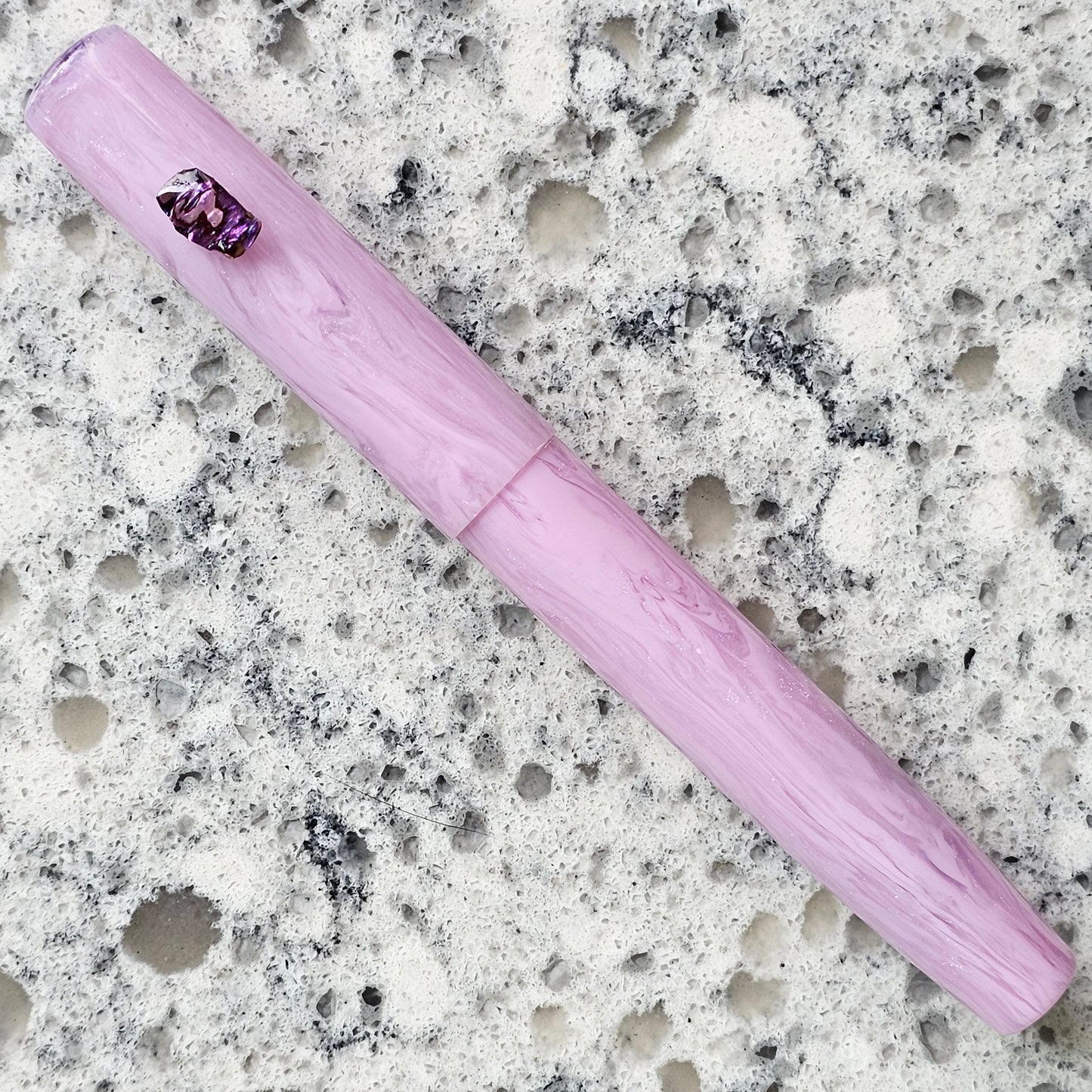 Lavender Floral Finial Fountain Pen