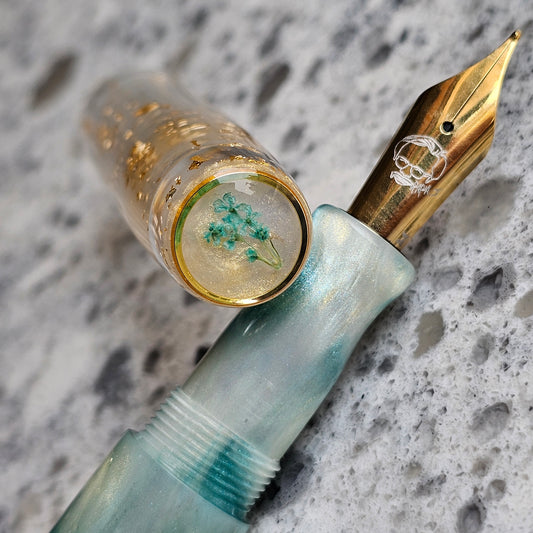 Amazonite Mermaid Floral Finial Fountain