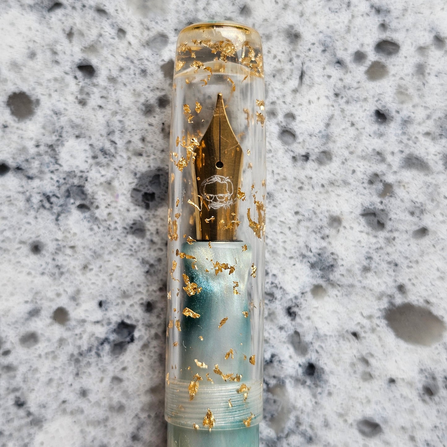 Amazonite Mermaid Floral Finial Fountain