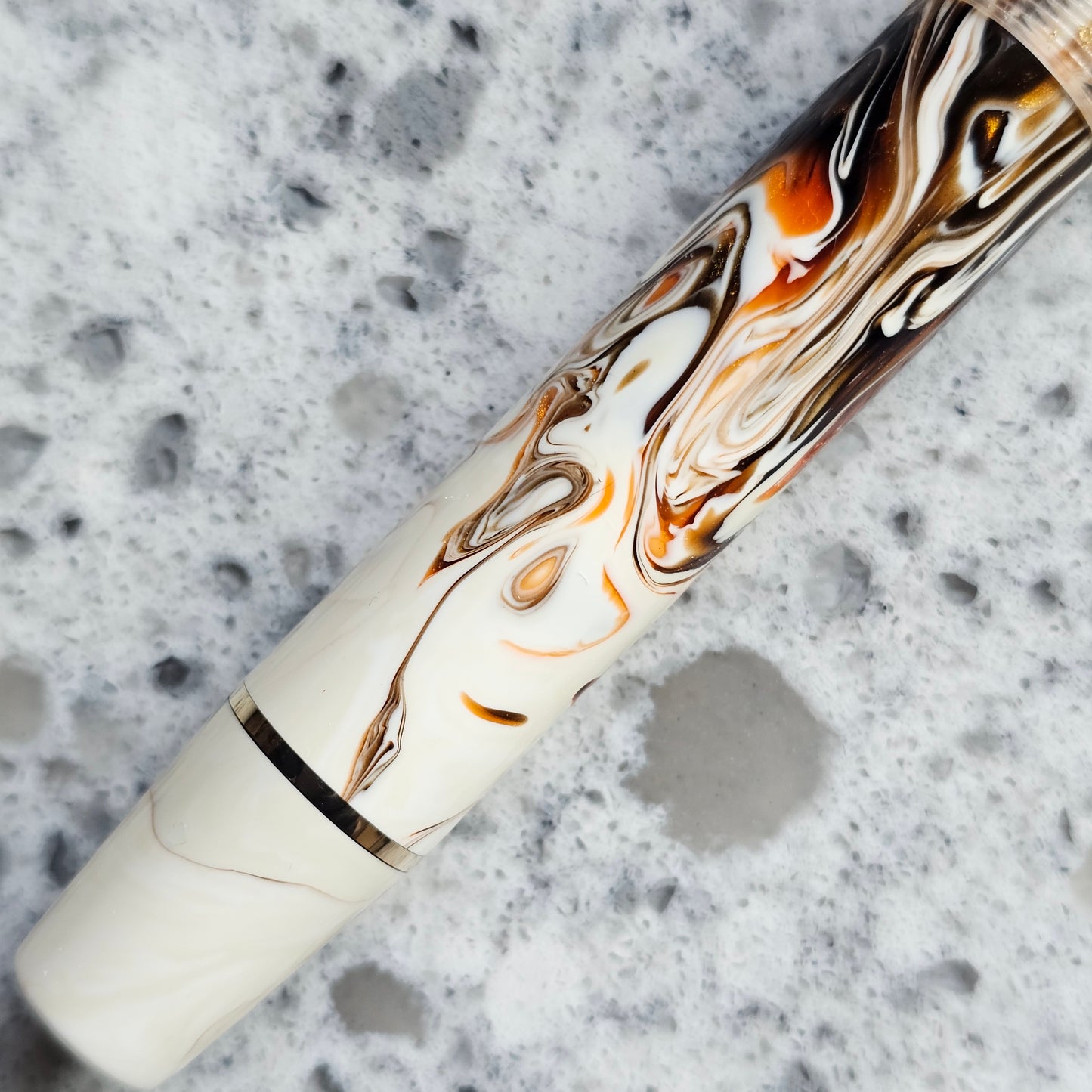 Brooks Calico Koi Floral Finial Fountain Pen