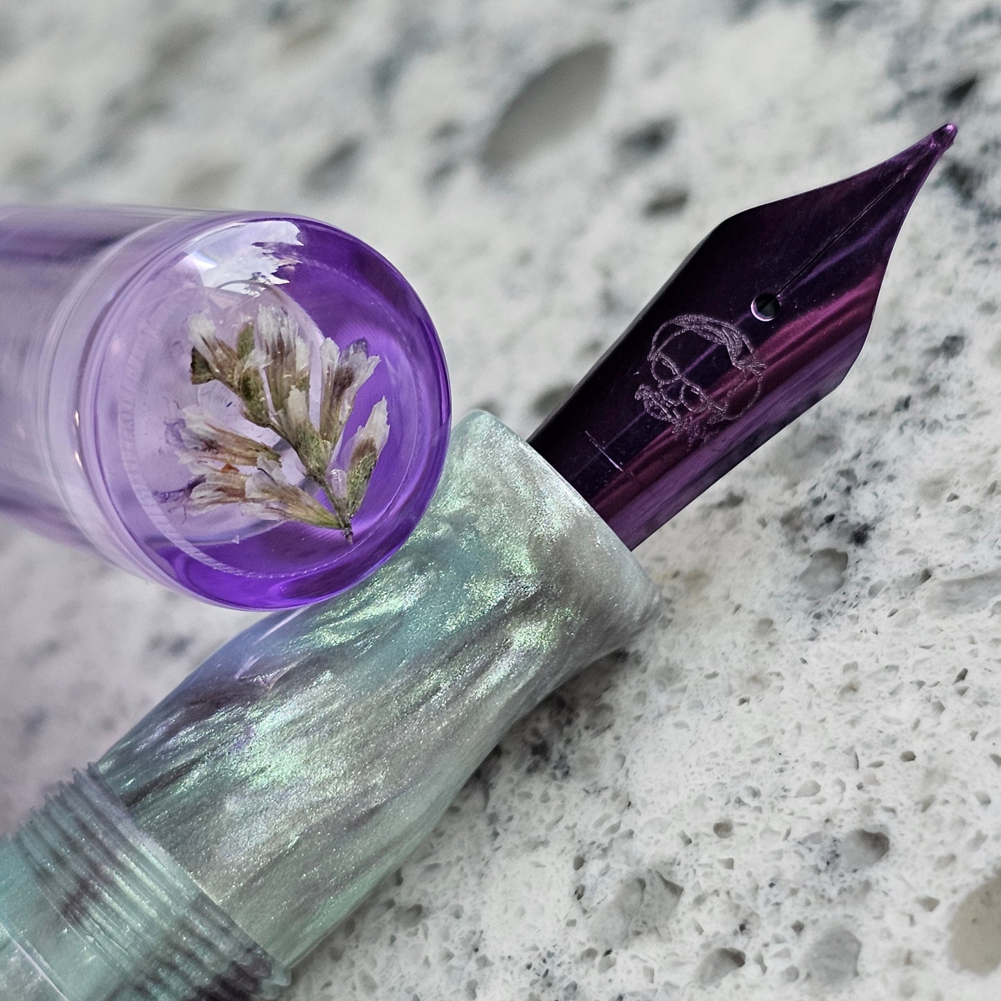 Bride of Frankenstein Floral Finial Fountain Pen